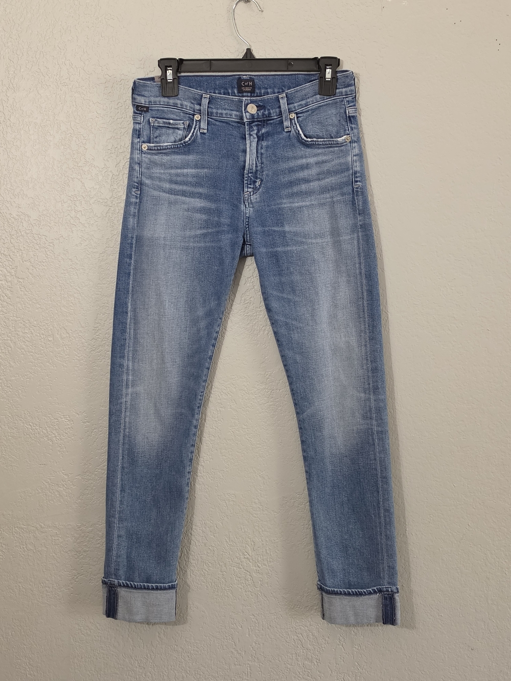 Citizens Of Humanity Jazmin Ankle Cuffed Slim Straight Jeans Light Wash Women 26